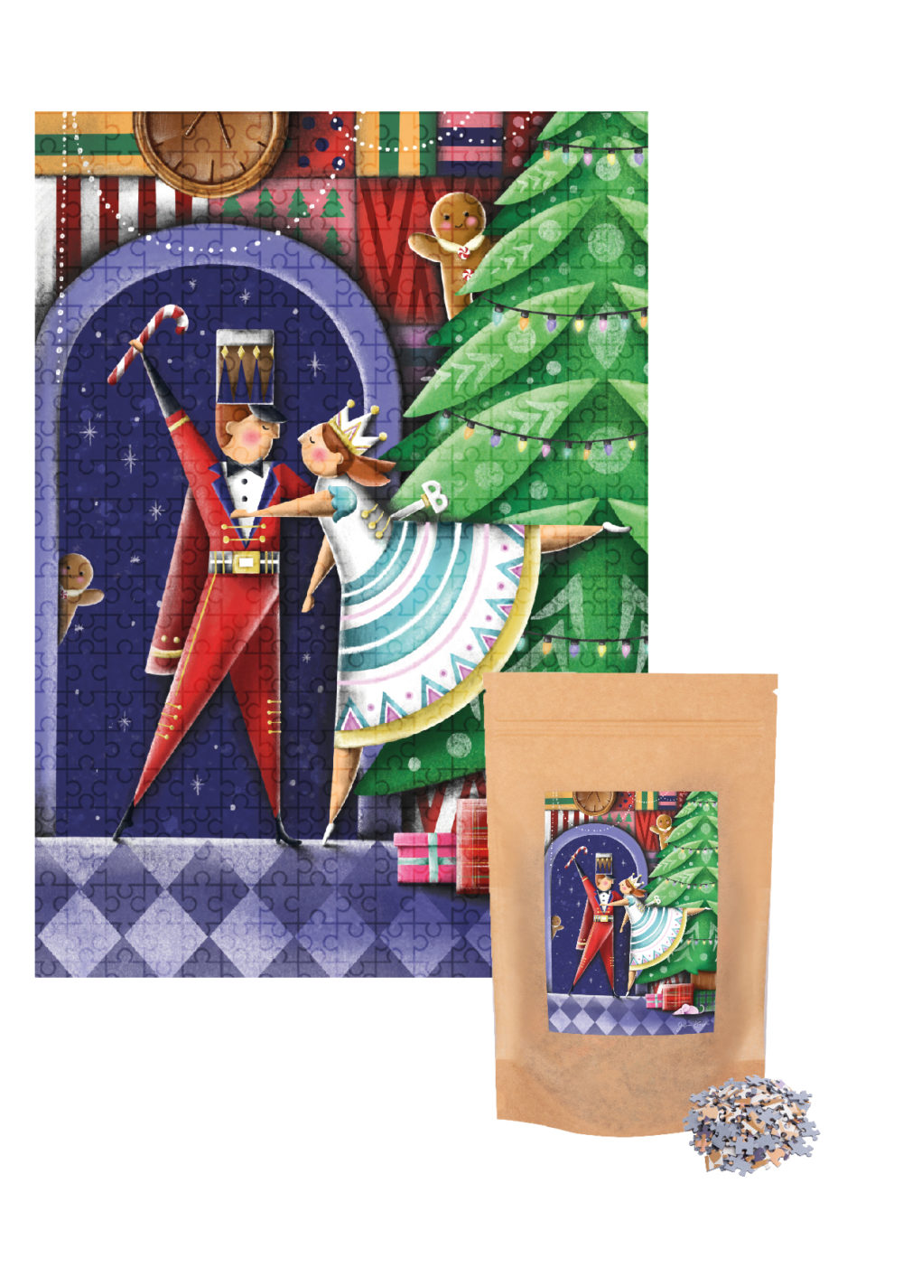 Puzzle Once Upon a Christmas by Julia Kraska 500 in an eco bag