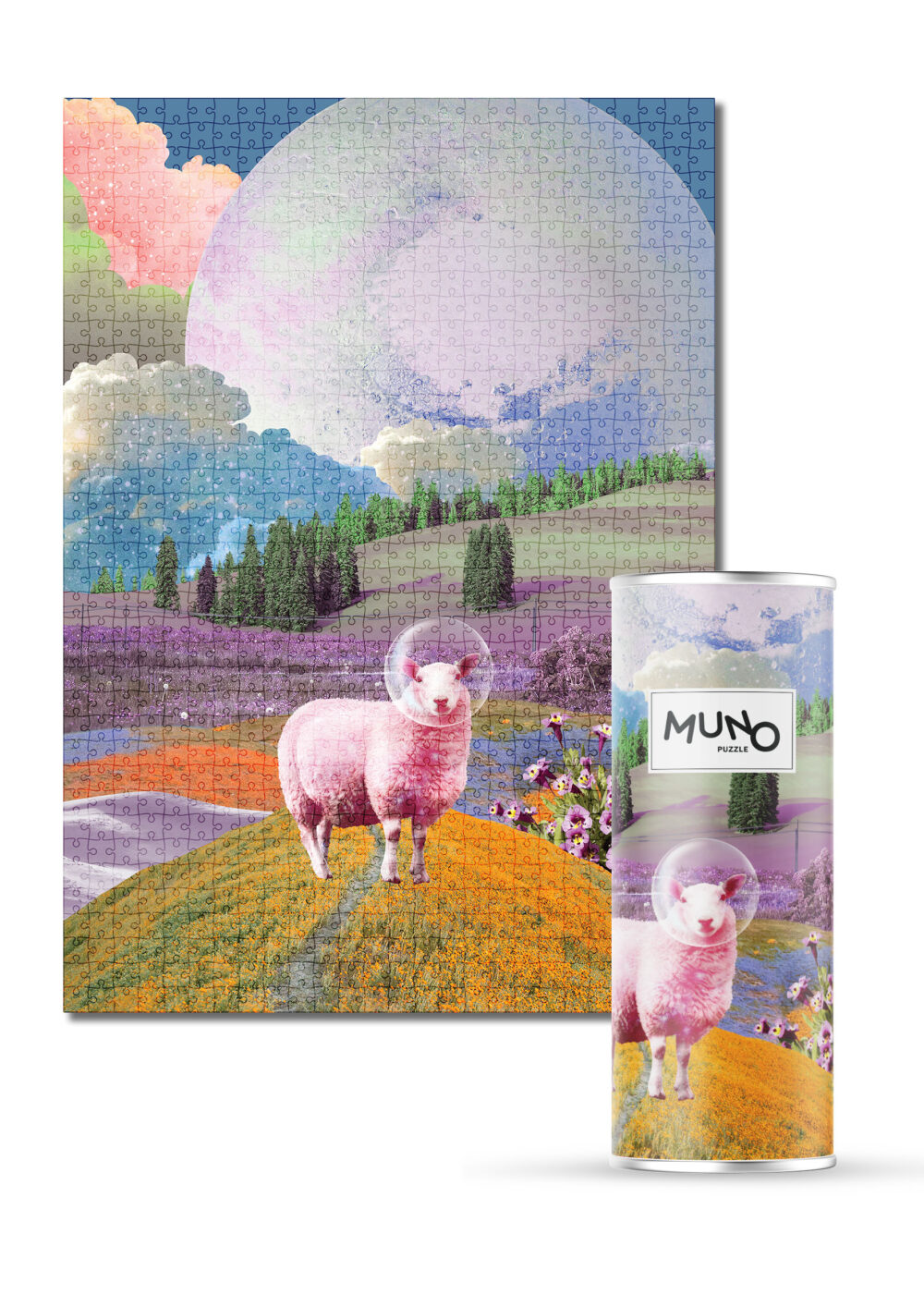 „Space Sheep” by Agnieszka Osiecka puzzle 1000 el. w ozdobnej tubie